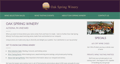 Desktop Screenshot of oakspringwinery.com