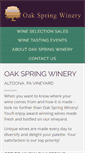 Mobile Screenshot of oakspringwinery.com